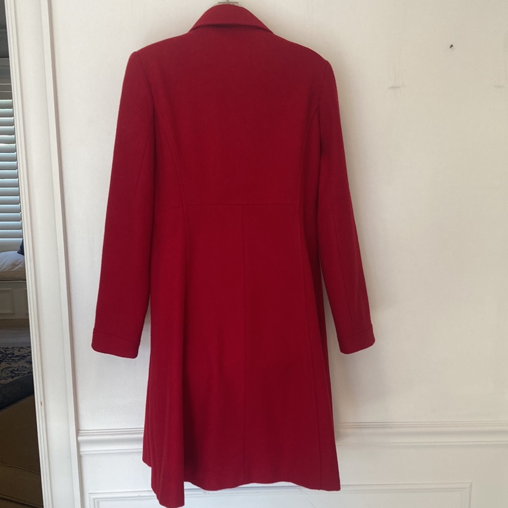 Via Women's Red Double Breasted Coat in Size 10 - Picture 5 of 5